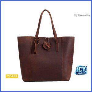 Vintage Baseball Glove Leather Tote Shoulder Bag Large Capacity